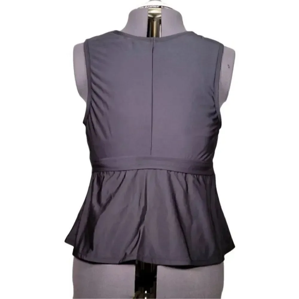 All in Motion Women's Sleeveless Zipper Front Rash Guard Sz 26W